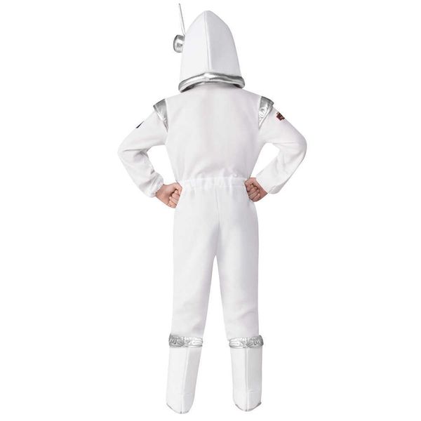 2021 Traje espacial blanco Traje Cosplay Astronauta Uniforme Halloween para niños Y0913