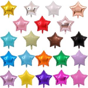 2021 vente en gros 18 pouces ballons en forme d'étoile 50 pcs/lot multicolore feuille d'aluminium ballons d'anniversaire décorations de fête de mariage