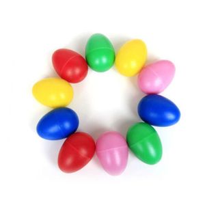 2021 Wholesale - 1pcs 5colors mignons percussion en plastique de haute qualité maracas shakers musical oeuf grand bébé enfant enfant