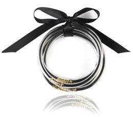 Bracelet de noël en Silicone avec nœud papillon pour fille, bijoux tous temps, paillettes remplies de gelée, ensemble de bracelets ronds, vente en gros, 2021