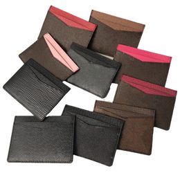 2021 Vente en gros Hommes et Femmes Portefeuille Mode Classique Marron Fleur À Carreaux Noir Plaid Décontracté Carte De Crédit ID Titulaire En Cuir Ultra Mince Portefeuille Paquet Sac