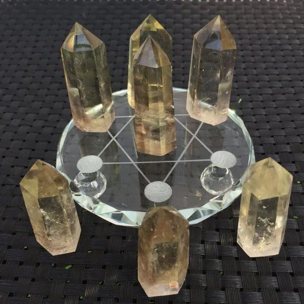 2021 Gros naturel Citrine Quartz Crystal Point Wand Cristaux de guérison Pierres naturelles et minéraux comme cadeau de Noël Livraison gratuite