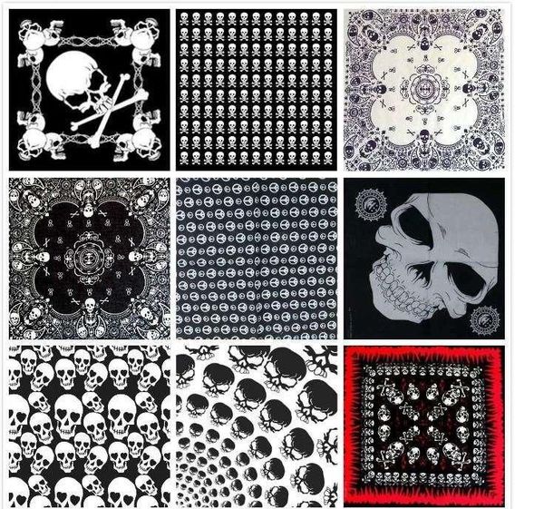 2021 venta al por mayor NUEVO PAISLEY DISEÑO BANDANA 100% ALGODÓN BIKER VACA NIÑO NIÑA CUELLO BUFANDA MUÑECA WRAP Skull head bandana