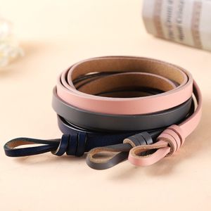 2021 Wholesale Simple All-Match non-trous ceinture mince véritable mode en cuir inscrivable ceinture décorative réglable Femmes 242V