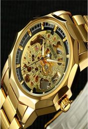 2021 Winnaar Men Golden Watches mannelijke zakelijke militaire skelet polshorloges Automatische mechanische horloges Steel Relogio Masculino5986883