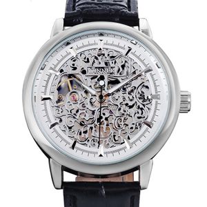 2021 winnaar skelet mechanisch horloges heren merken luxe lederen riem horloge relogio masculino mannen mode stijl klok uur man 234b