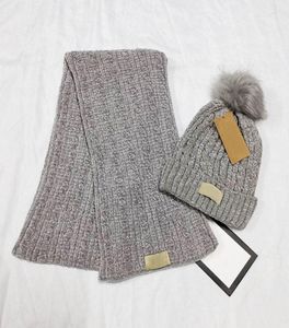 2021 Winter- en herfstbreienhoeden Sjaals set mode dames haak chenille beanies warme zachte sjaal 5 kleuren 280 g hele4851150