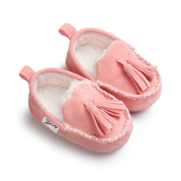 Bottes en cuir Pu pour bébé, mocassins en daim pour bébé, chaussures de princesse pour nouveau-né, hiver 2021, G1023