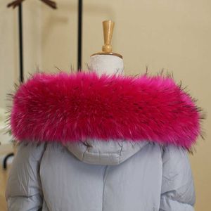 2021 Cuello de piel de invierno para mujeres Hombres Chaquetas de invierno Abrigo de piel sintética Bufanda Capucha Decoración cálida Ropa Accesorios de lujo Alta calidad H0923