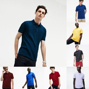 Polos Hommes Designers Marques French Crocodile Polo Man s Casual Cotton Sleeve Business Chest Letter Luxurys Clothing Shorts Sleeve Clothes