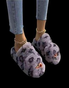 2021 Winter Indoor Slippers Huis Volledig Ry Soft Y Plush Platform Flats Heel Non Slip Luxe Designer schoenen Casual Ladies8943520