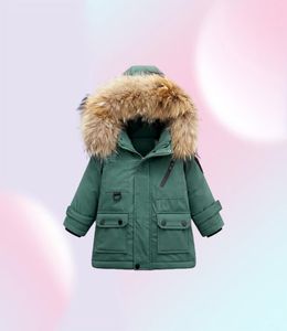 2021 Vestes d'hiver pour garçons enfants combinaisons de neige fille vers le bas manteau de parka en fourrure naturelle vêtements d'extérieur pour enfants salopette chaude combinaison pour bébé G9497110