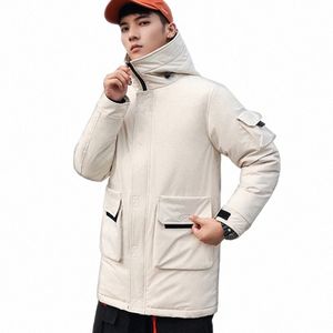 2021 Winter Men's Thick Warm Down Parka Coat Fi Youth Stand-up Collar Windbreaker Mens White Duck Down Jacket T5SN #