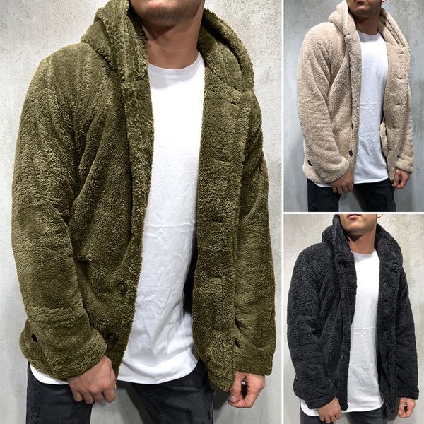 Polaire Veste Hommes Hiver Épais Chaud Bomber Vestes Teddy Manteau Survêtement Manteaux En Peluche Hoodies 3XL