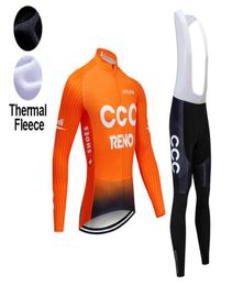 2021 Equipo de invierno NUEVO CCC TERMAL TERMAL CYCLING Jersey Bike Bike Pants Juego de hombres 9D ROPA Ciclismo Ciclismo Desgaste Maillot Culotte8958263