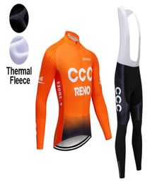 2021 Winter Team New CCC Thermal Fleece Cycling JERSEY Bike Pants Set Mens 9D Pads Ropa Ciclismo Cycling Wear Maillot Culotte9577962