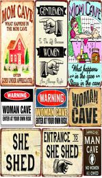 2021 Femme Cave Plaque Bienvenue à mon She Shed Vintage Metal Signs Bar Pub Café Home Decor Mom Cave War Plaques métalliques Funny Tin Post5557445