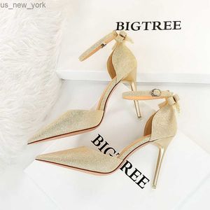 2021 Vrouwen 10cm Hoge Hakken Sandalen Designer Glitter Stiletto Goud Zilver Hakken Gladiatorschoen Stripper Bruiloft Bruids Schoenen Plus Size43 L230518