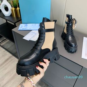 2021 Femmes de concepteur styliste Rois Bottes cheville Pocket Pocket Boot Boot Military Inspired Botes Botes Nylons Souch Attached Rovable 2021