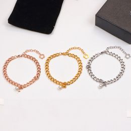 2021 femmes mode commerce extérieur lettre amour perle bracelet dames modèles luxueux multi-accessoires en acier inoxydable 316L or 18K argent rose bracelets