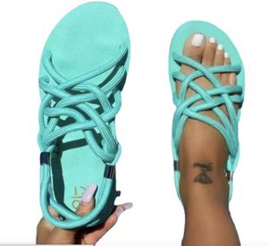 2021 vrouwen platte open teen sandalen glijbanen effen kleur comfortabel buiten slipper zomer strand sexy slippers lip flops topkwaliteit 35-43 no09