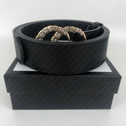 2021 femmes hommes concepteurs ceintures hommes femmes haute qualité en cuir véritable couleur noire ceinture de mode cinturones de dise￱o mujeres largeur 3,8 cm avec boîte