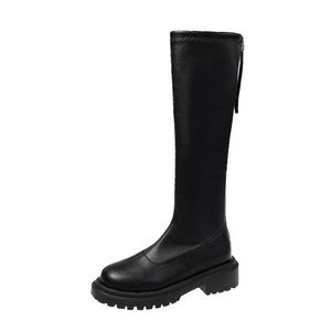 2021 bottes en caoutchouc pour femmes bottes-femmes chaussure femme chaussures d'hiver talons bas chaussons bout rond pluie mi-mollet automne