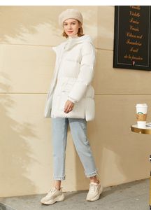 2021 femmes manteau d'hiver épais vers le bas veste poche coton chaud à capuche pâte taille longue mode haute qualité en gros Lady manteaux Outwear