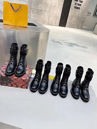 2021 mujeres territorio plano guardabosques Martin botas para mujer otoño invierno plataforma botines diseñador de lujo damas parte inferior gruesa medio bootis tamaño 35-42