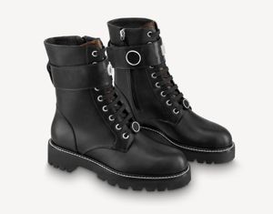 2021 Damen Territory Flat Ranger Martin Stiefel Damen Herbst Winter Plateau Knöchel Stiefeletten Designer Luxus Damen dicke untere Hälfte Bootis Größe 35-42