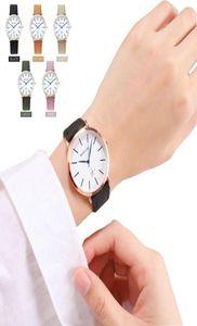 2021 Femmes039s montres décontractées en cuir ceinture montres de quartz analogique simples robes de mode luxueuse regarder les femmes reloj muj8634008594