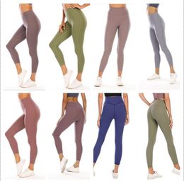2021 Womens Stylist Lu Hoge Yoga Broek Leggings Yogaworld Dames Training Fitness Set Slijtage Elastische Lady Volledige Panty Solid