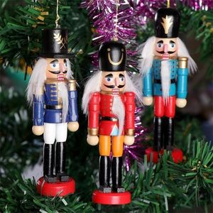 Houten ornamenten kerst 6 stks notenkraker houten kerstcijfers 12 cm walnoten soldaten poppen bureaubladdecor kerstcadeau 201203