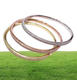 2021 Bracelet en or jaune Dernière conception de bracelets pour femmes Réglage semi-zircon Mode Cuivre Femmes Cadeau d'anniversaire Top Bracelets de luxe Bijoux personnalisés5445667