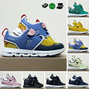 20211 Cloud Play Enfants Chaussures de course Designer Classics Noir Bleu Nuit Moutarde Jaune Semis Vert Guimauve Rose Menthe Vert Bébés Baskets En Plein Air 22-35