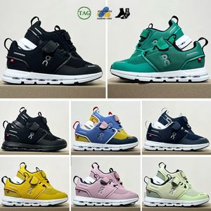 20211 On Cloud Kids Shoes Sports Outdoor Athletic UNC Black Children White Boys Girls Casual Fashion Kid Walking Toddler Sneakers 22-35