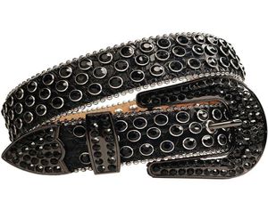 2021designerBlack Crystal Rhinestone Mannen Bling Volledige Diamond Studded Krokodillenleer Taille Riem Cinto De Strass5214747