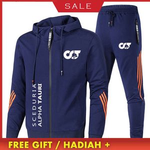 2021Formule Een Race Pierre Gasly F1 Team Alpha Tauri Katoen Oversized Hoodies 2 Stuks Mannen Sets Voor Racing Fans sweatshirt