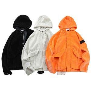 2023FW vestes manteau ample tissu velours côtelé style Hip hop rue européenne et américaine grande veste