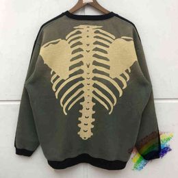 2021fw Kapital sweatshirts Men vrouwen van hoge kwaliteit crajing skelet skelet printen hoodie kapital crewneck T220802