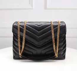 2022 sac à main de luxe sac à bandoulière marque LOULOU designer en forme de Y couture dames en cuir chaîne en métal de haute qualité messager à clapet coffret cadeau en gros