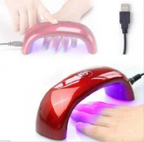 2021Mini USB 9W 3 LED UV Nageldroger Curing Lamp Machine Gel Nagellak Krachtige UV Lamp licht Nagellak Snel Droog Colors2022 LL