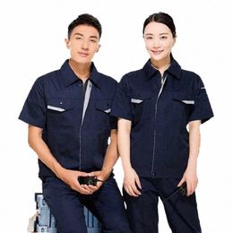 2021New Vêtements de travail d'été Set Hommes Femmes Réparation automobile Durable Électricité Installati Atelier mécanique Travailleur Uniforme h8J7 #