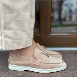 2021s Lily Loafers Schoenen voor Lady Lazy Business Casual Schoenen Flat Slip-on Trend Dames Genuine Leahter Fashion Stlye Black Beige