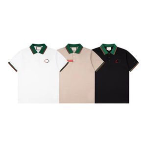 2021ss Designer Polo Shirts Heren Luxe Polo's Casual Heren T-shirt Snake Bee Letter Print Borduurwerk Mode High Street Golf Zomer Man Tee Dames Tops maat
