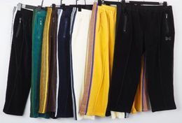 2021SS Pantalones de diseño para hombres Pantalones Agujas de terciopelo
