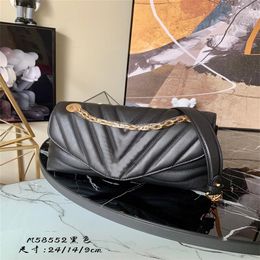 2021 Women's handtas luxe diagonale messenger schoudertas lou kettingzak goede kwaliteit portemonnee dames handbag301u