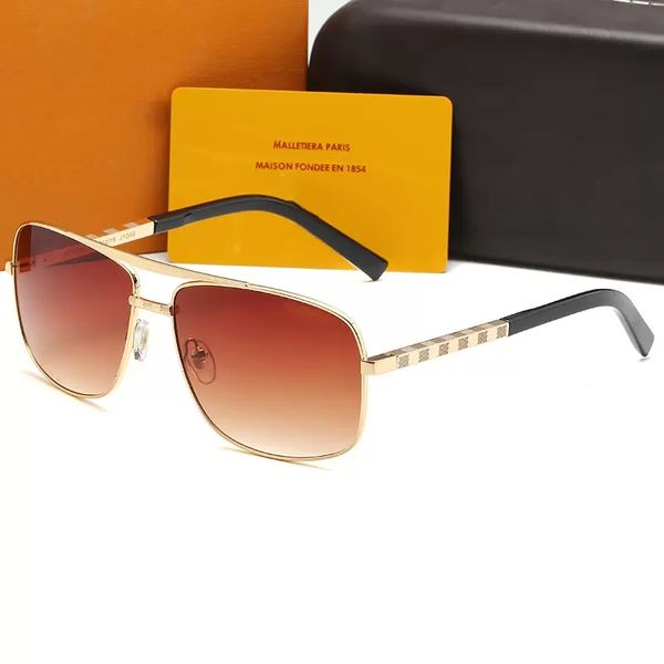 2022 0258 1pcs verre polarisé designer marque classique pilote lunettes de soleil mode femmes lunettes de soleil UV400 cadre doré vert miroir 62mm lentille avec boîte