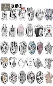 2022 100% 925 Sterling Silver Perles styles gravés sont à la mode et élégants Pendentif Dangle Charm fit Bracelet argent 925 bijoux pour femmes1646022
