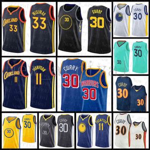 2022 11 Stephen Curry James Wiseman Basketball Jersey 30 33 KY Thompson Ademend